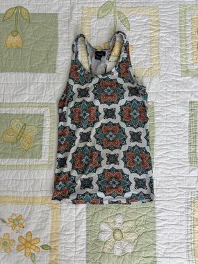 Rue21 Teal Orange Floral Racerback Tank